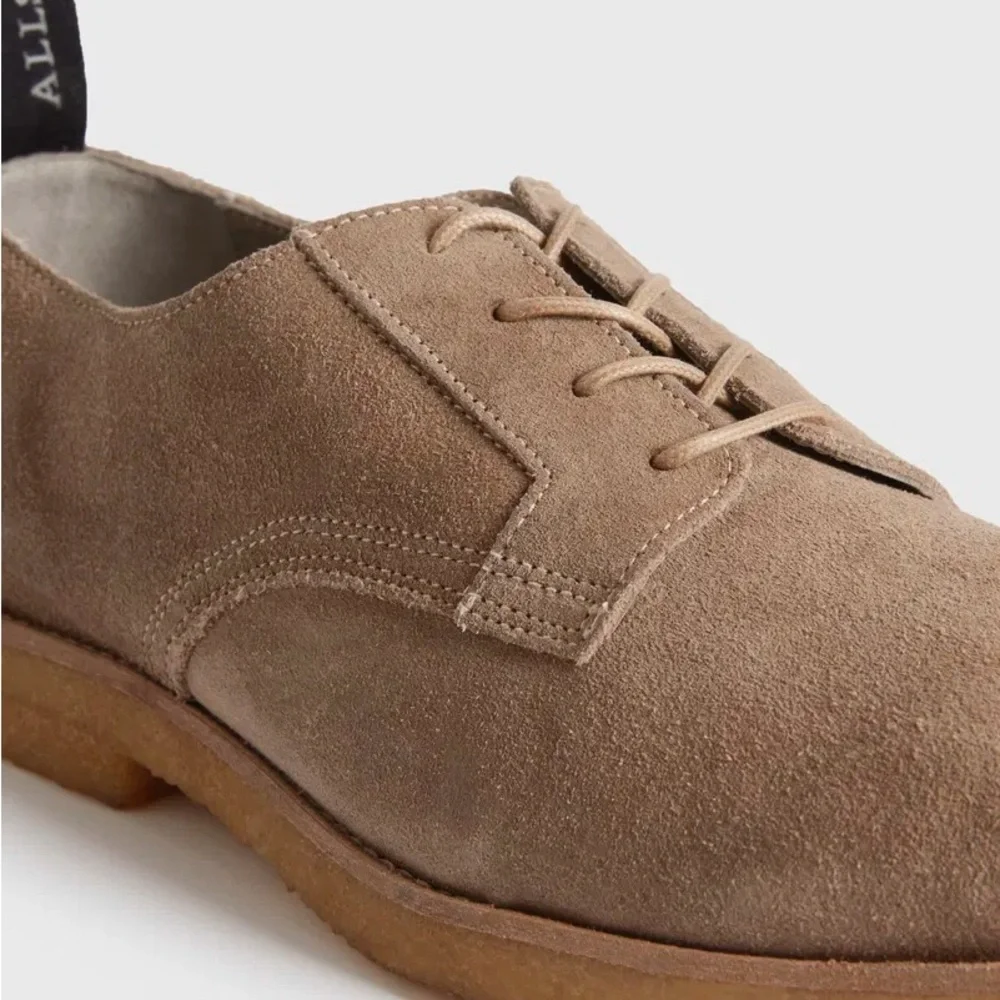 All Saints Men's Tan Suede Oxford Shoes - Picture 6 of 7